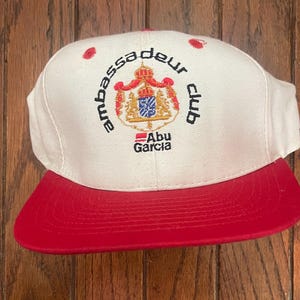 Vintage Abu Garcia Fishing Ambassadeur Club Trucker Hat Snapback Hat Baseball Cap
