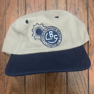 Vintage 90s Minimal Unstructured Two-Tone LBS Dad Hat Strapback Hat Baseball Cap