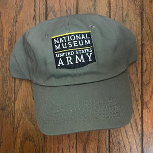Vintage Minimal Museum Army Unstructured Strapback Hat Baseball Cap