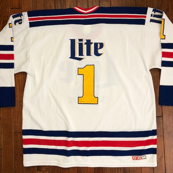 Vintage 90s Miller Lite Beer CCM Hockey Jersey - XL - Etsy