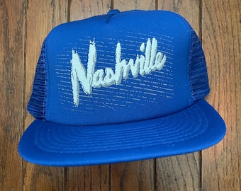 Vintage 90s Nashville Tennessee Trucker Hat Snapback Baseball Cap