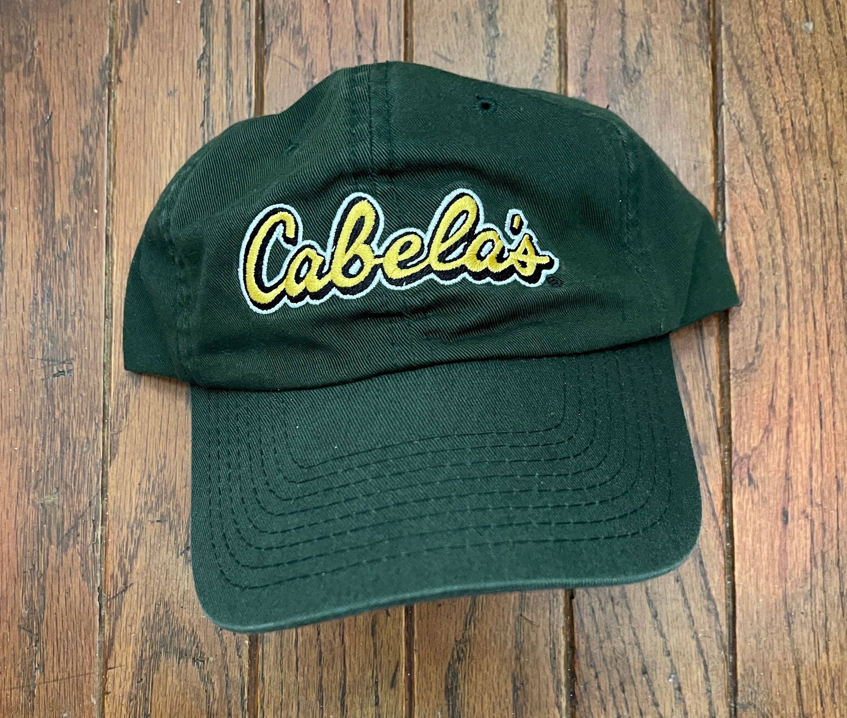 Vintage 90s Unstructured Strapback Hat Baseball Cap Cabela's Hunting Outdoor Outfitters Camping Fishing