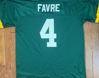 Vintage 90's Original Green Bay Packers #4 Brett Favre Green