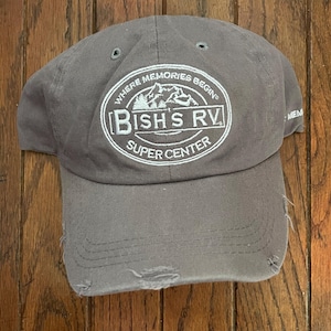 Vintage 90s Minimal Unstructured Bush&#39;s RV Strapback Hat Baseball Cap