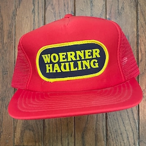 Vintage Trucker Cap Snapback Baseball Cap Woerner Hauling Patch