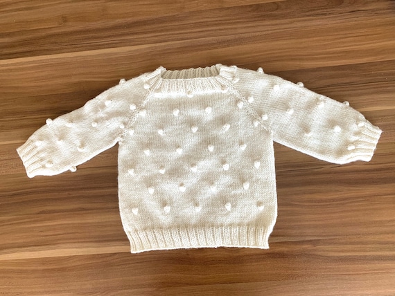 Hand Knitted Popcorn Sweater Toddler 