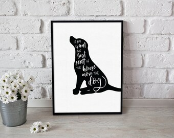 Typographic Dog Print