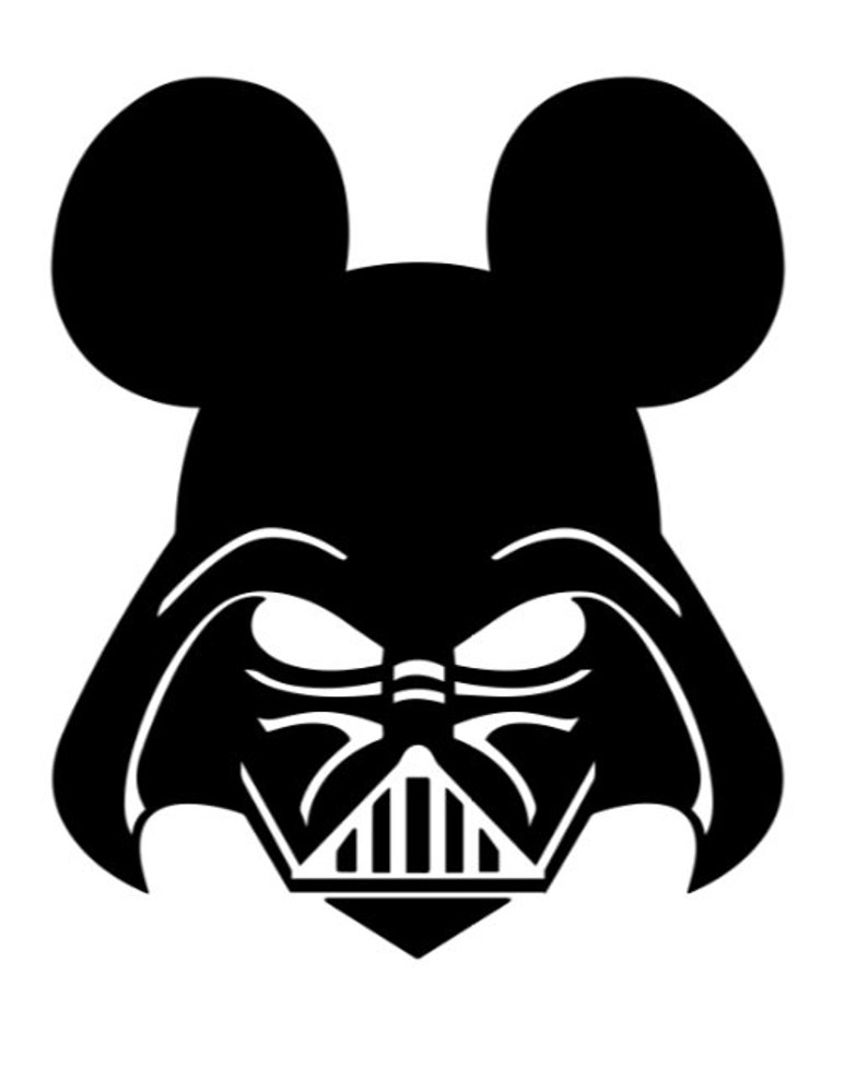 Vader Mickey Vinyl Sticker | Etsy