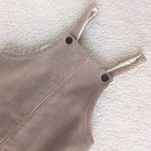 Beige Corduroy Warm Dungarees. 18-24 months image 4