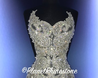 Kelly Crystal Beaded Bodice #F214