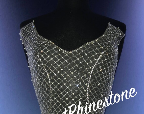 Camila Crystal Beaded Bodice #F204