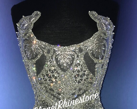Alexa Crystal Beaded Bodice #F206