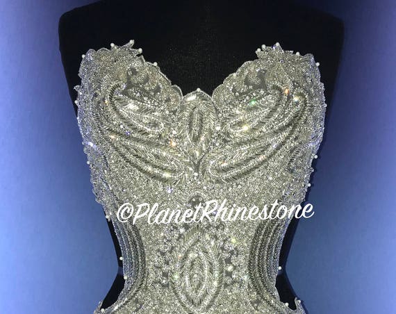 Dana Crystal Beaded Bodice #F221