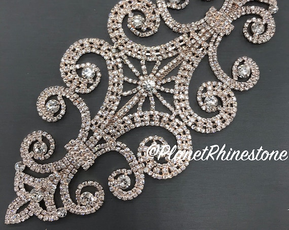 Rose Gold Rhinestone Applique #A-05