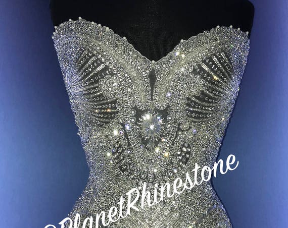 Anna Crystal Beaded Bodice #F205