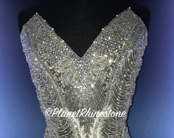 Angelica Crystal Beaded Bodice #F211
