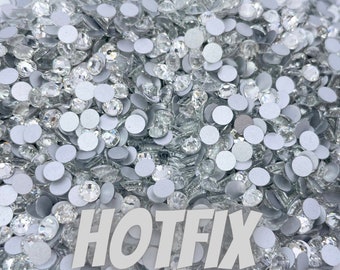 Crystal Hotfix Glass Rhinestones | Wholesale Bags | Bulk Bags | High Quality Rhinestones | SS3 SS5 SS6 SS10 SS12 SS16 SS20 SS30 SS40 SS50