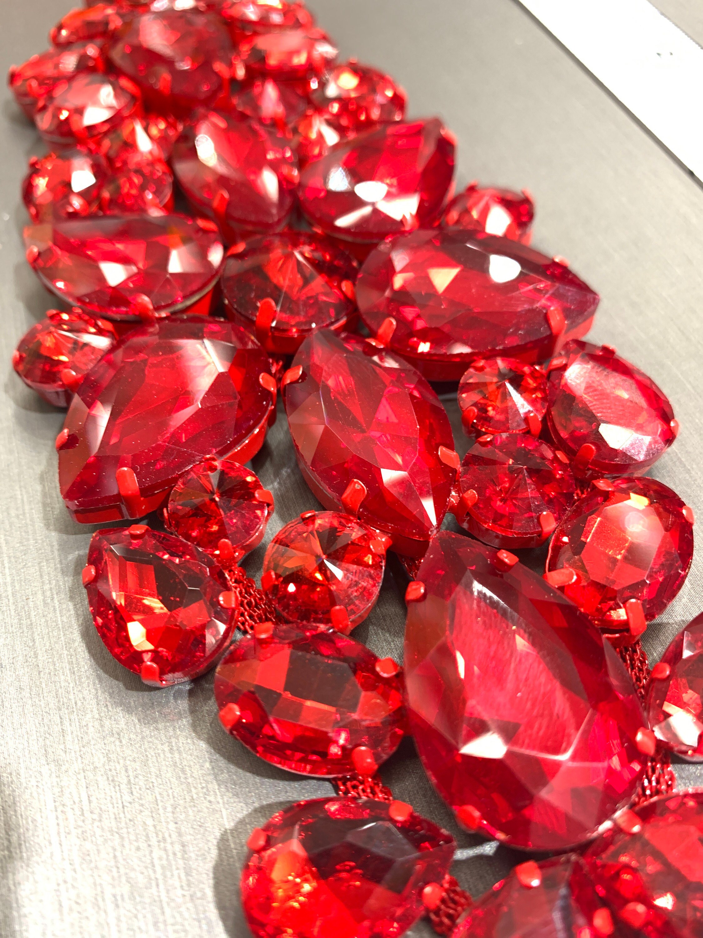 Red crystal Applique