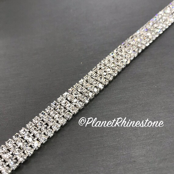 Silver Simple Crystal Trim #T-D