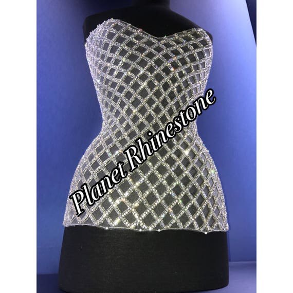 Rhinestone beaded applique