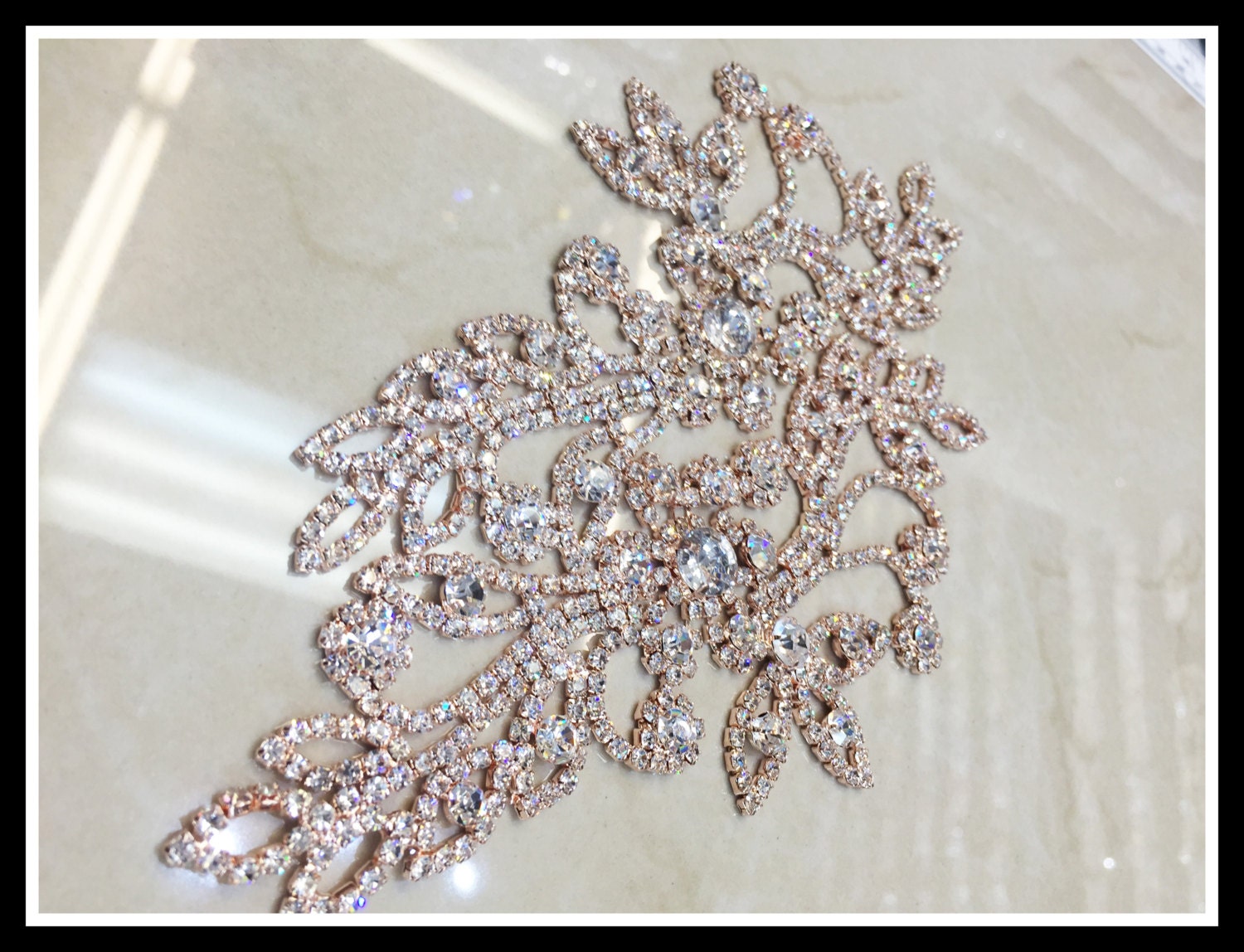 2 Piece Rhinestone applique Swarovski Shine 0507