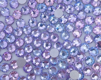 Pink Violet Glass Rhinestones | Flat Back Rhinestones | Glass Crystals | Non Hotfix |  SS6 SS10 SS12 SS16 SS20 SS30