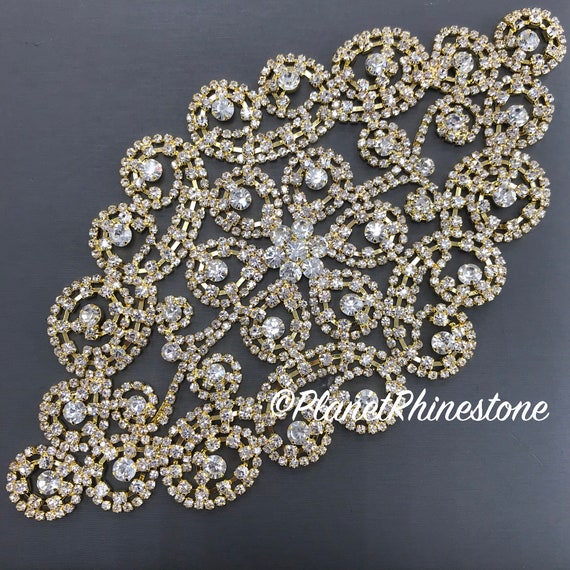Gold Rhinestone Applique #A-04