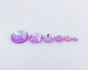Luminous Purple Glass Flatback Rhinestones 1440Pcs SS6 SS10 SS12 SS16 SS20 SS30