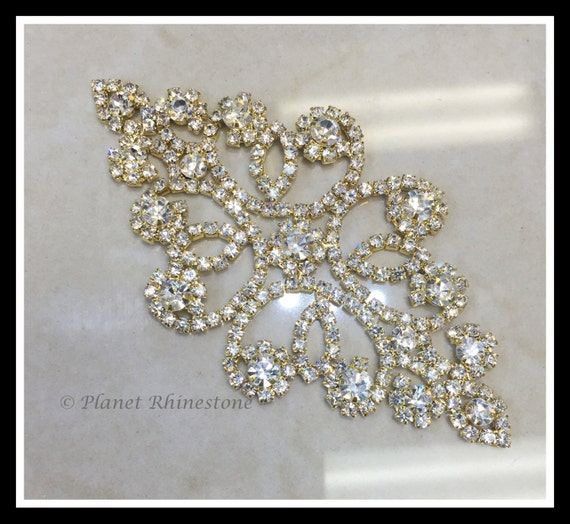 Rhinestone Applique/ Rhinestone Jewelry Applique/ Rhinestone Decoration/ Swarovski shine #0105
