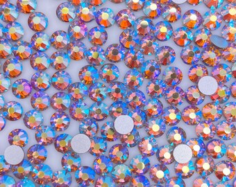 Light Topaz AB Glass Rhinestones | Flat Back Rhinestones | Glass Crystals | Non Hotfix |  SS6 SS10 SS12 SS16 SS20 SS30