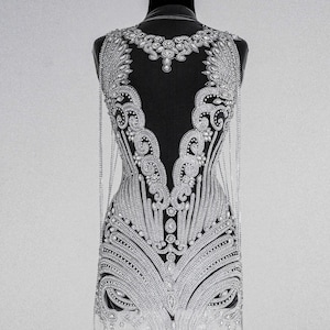 Corpiño de diamantes de imitación para alfombra roja de Rachel / BO-61