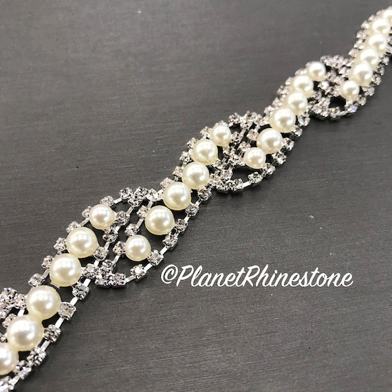 Pearl Rhinestone Trim #0105