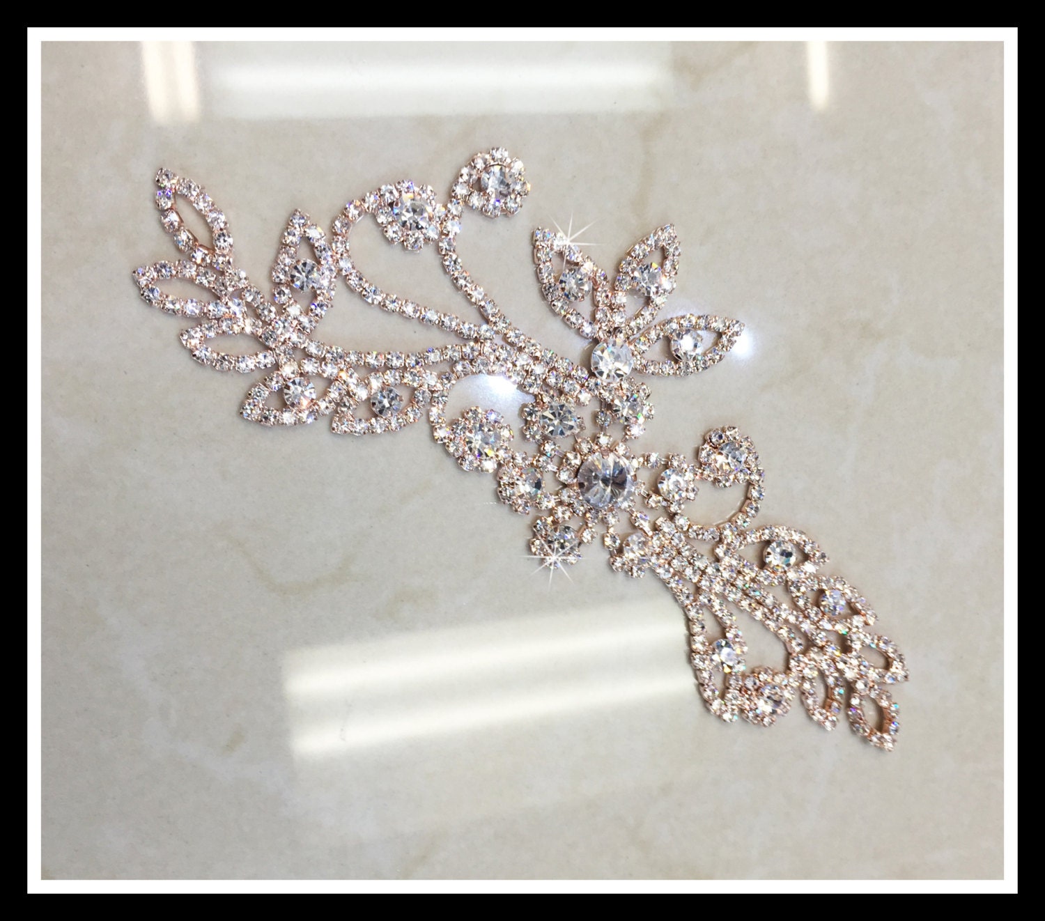 2 Piece Rhinestone applique Swarovski Shine 0507