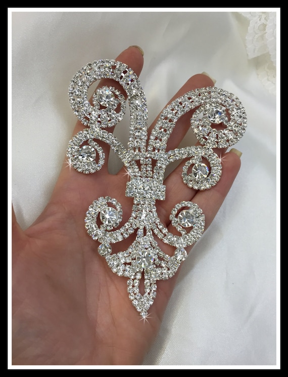 Rhinestone Applique/ Rhinestone Jewelry Applique/ Rhinestone Decoration/ Swarovski shine #0106