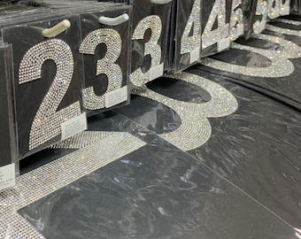 3" Rhinestone Iron On Letters | Crystal Letter Patch