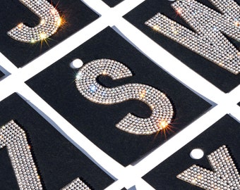 3" Rhinestone Iron On Letters | Crystal Letter Patch
