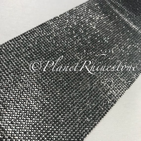 Jet Black Iron-On Crystal Sheet #S004