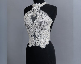 Jessica Rhinestone Bodice Applique | Crystal Applique |