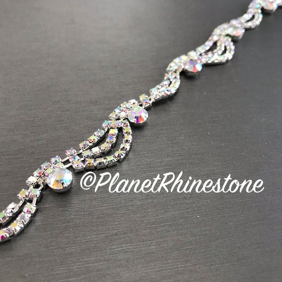 Aurora Borealis (AB) Cinderella Crystal Trim #T-5