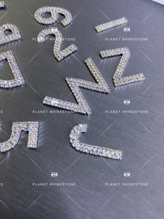 8 Black Decorative Rhinestone Alphabet Letter Stickers DIY Crafts - Q in  2023