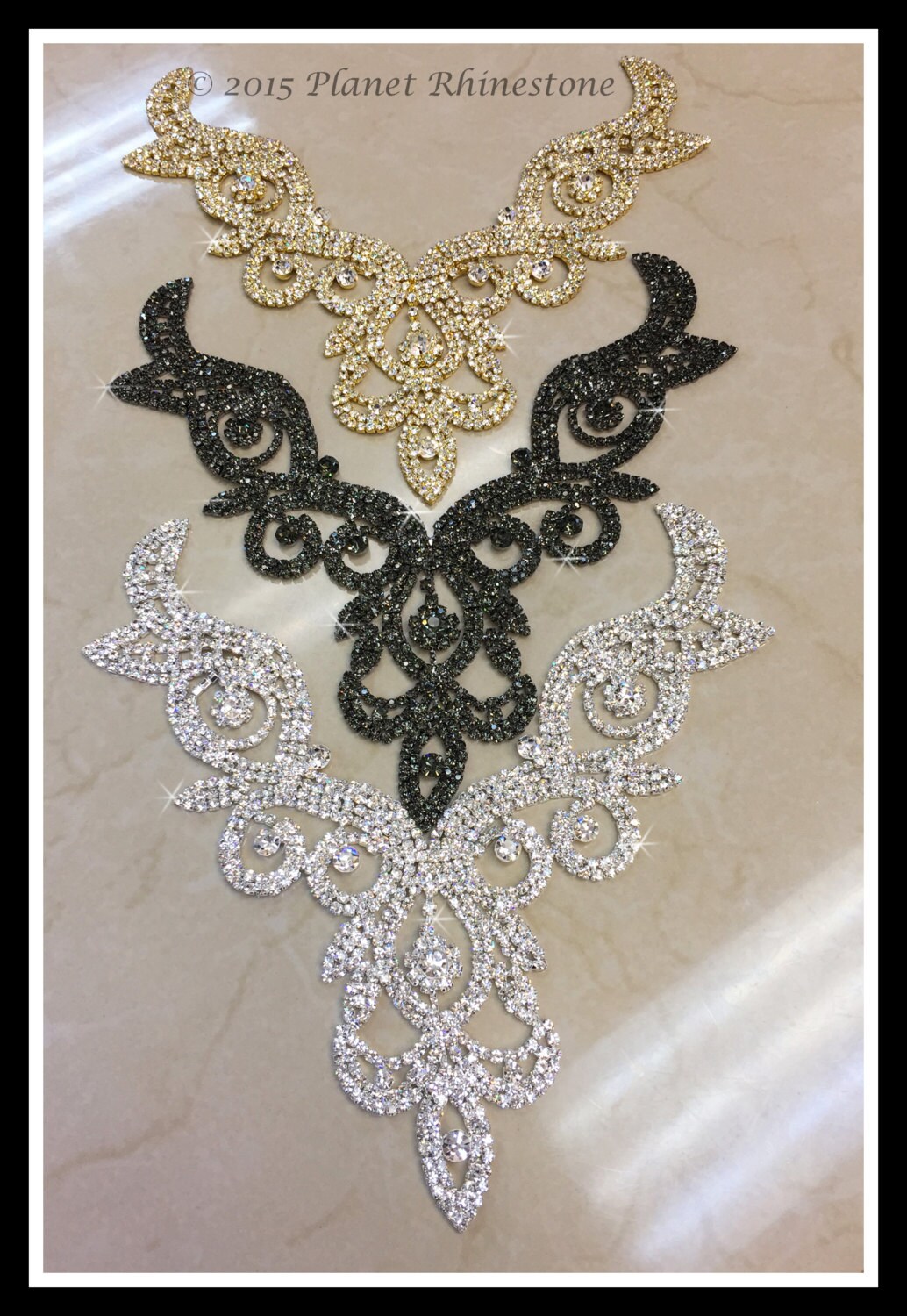 bridal neckline applique