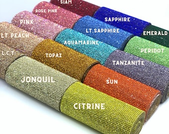 SS6 Hot-Fix Rhinestone Sheet | Glass Rhinestone | AB | Crystal | Siam | Jet Black | Emerald | Sapphire | Pink | Citrine | Topaz | S-1