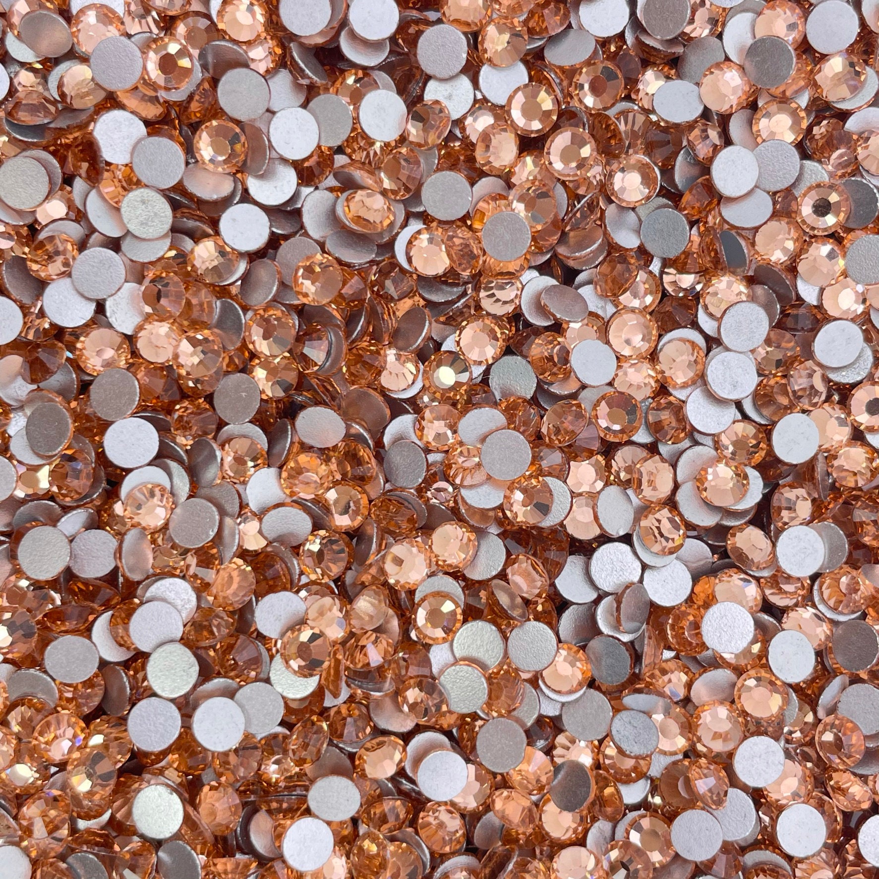 Light Peach Glass Flatback Rhinestones 720pcs SS6 SS10 SS12 SS16 SS20 ...