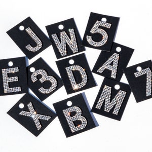 1.5" Iron On Letters & Numbers | Rhinestone Letters | Alphabet Patches
