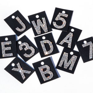 1.5&quot; Iron On Letters & Numbers | Rhinestone Letters | Alphabet Patches