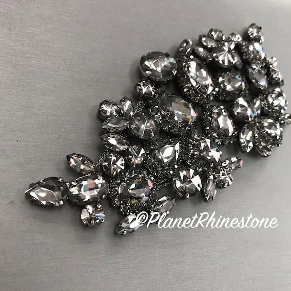 Black Rhinestone Applique #A-01