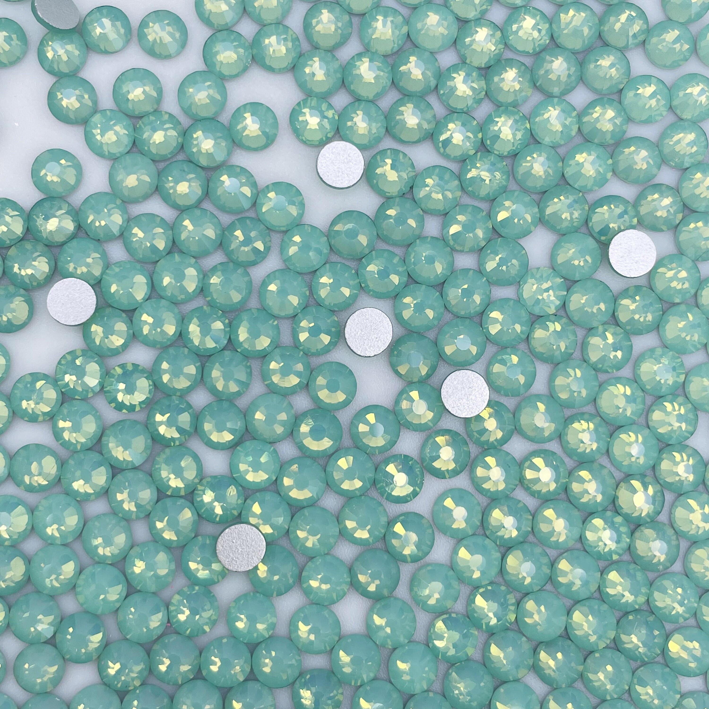 Green Opal Glass Flatback Rhinestones 1440pcs SS6 SS10 SS12