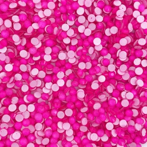 Neon Rose (Neon Pink) Glass Flatback Rhinestones 1440Pcs SS6 SS10 SS12 SS16 SS20 SS30