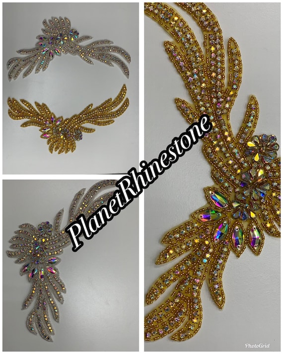 Iron on rhinestone applique