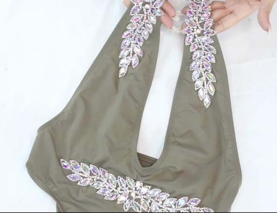 GLAMBYROXY- DIY Crystal Diamond Bikini Applique